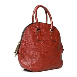 Burberry Heritage Grain Large Orchard Bowling Bag Red